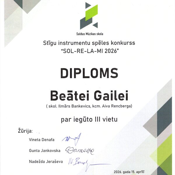 Konkurss "SOL-RE-LA-MI 2026"