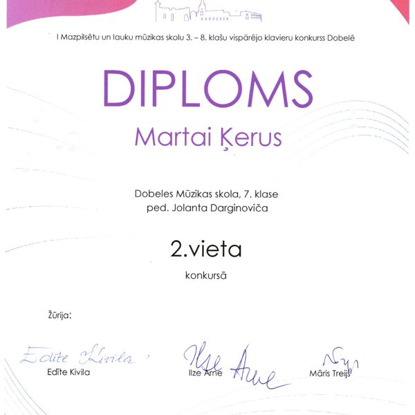 I Mazpilsētu un lauku MS 3. -8.(9.) klašu vispārējo klavieru konkurss 10.04.2026.