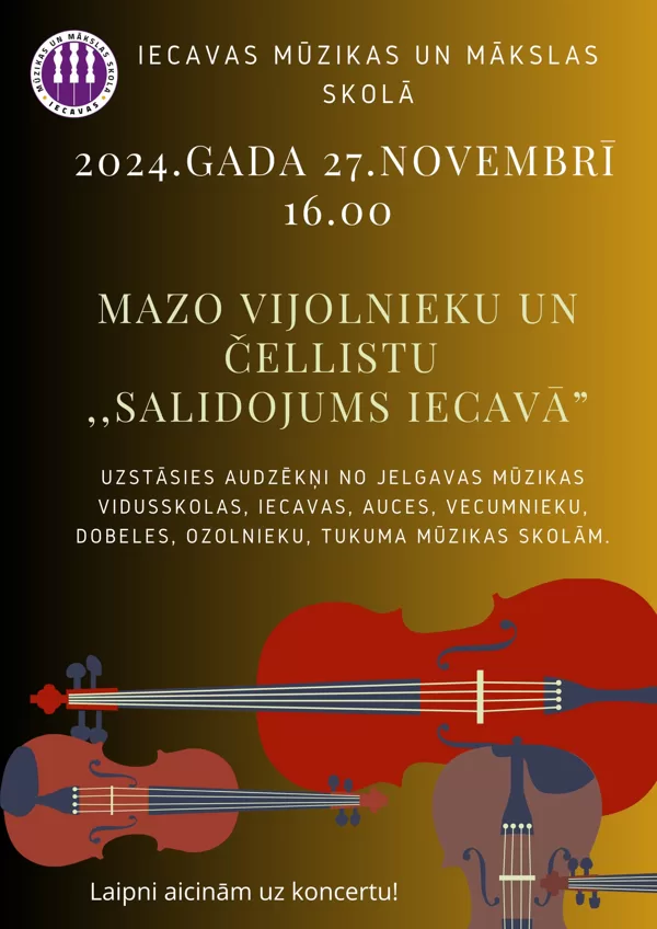Mazo vijolnieku un čellistu "Salidojums Iecavā 2024".