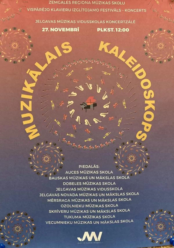 Festivāls "Muzikālais kaleidoskops" Jelgavā 27.11.2024.