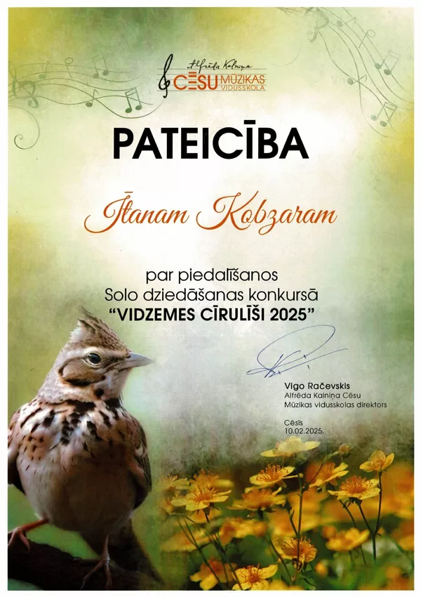Solo dziedāšanas konkurss "Vidzemes cīrulīši" 10.02.2025.