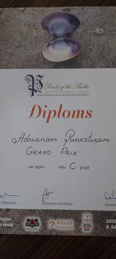 Starptautiskais konkurss - festivāls "Baltijas Pērle" 08.02.2020.