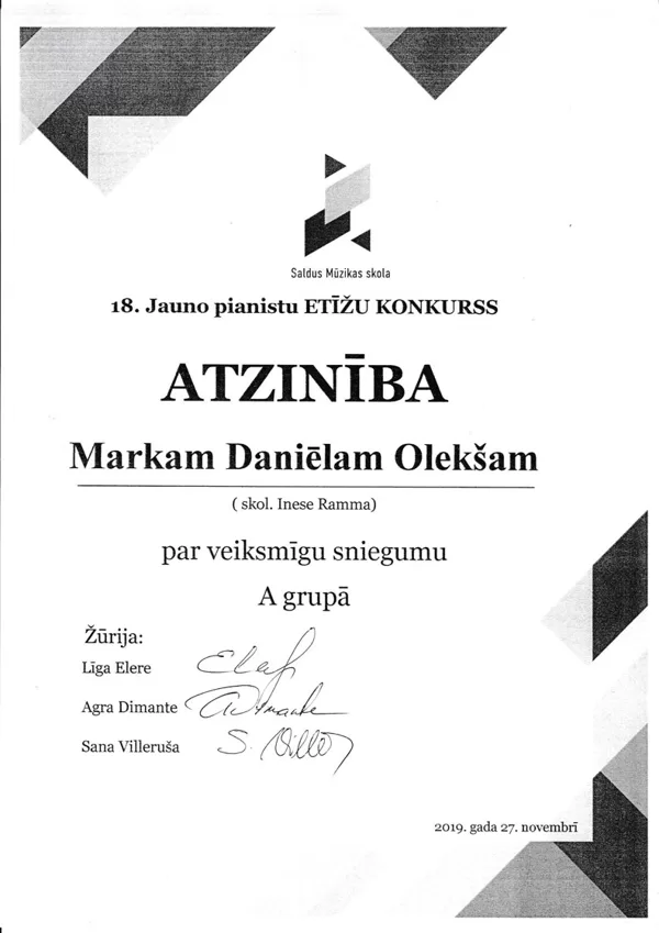 18.Etīžu konkurss 27.11.2019., Saldū