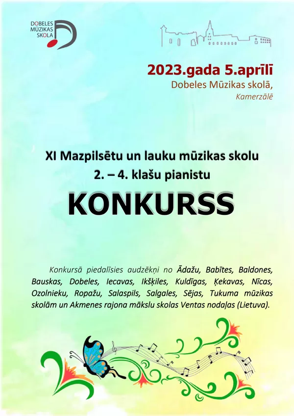 XI Mazpilsētu un lauku mūzikas skolu 2. -4.klašu pianistu konkurss 05.04.2023.
